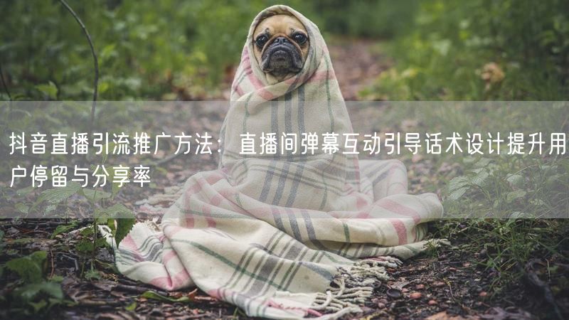 抖音直播引流推广方法:直播间弹幕互动引导话术设计提升用户停留