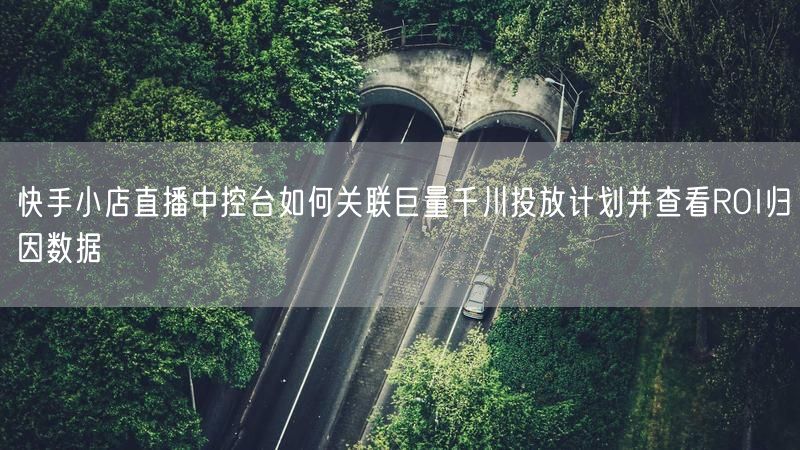 快手小店直播中控台如何关联巨量千川投放计划并查看ROI归因数据