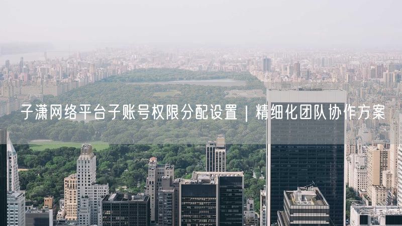子潇网络平台子账号权限分配设置｜精细化团队协作方案